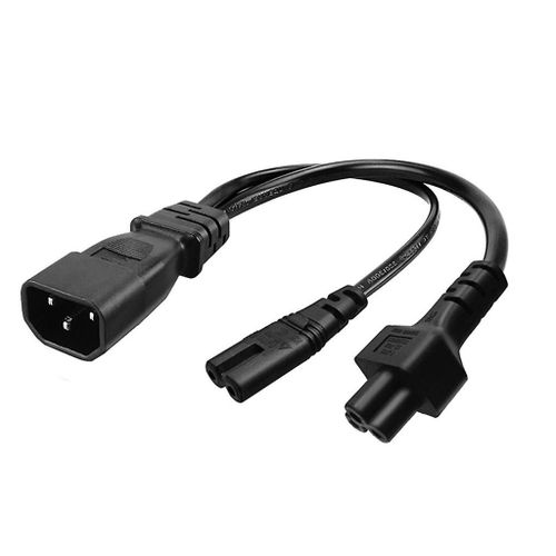Connecteur 3 broches IEC320-C14 vers IEC320-C7+C5 Adaptateur convertisseur Cble dalimentation Cordon