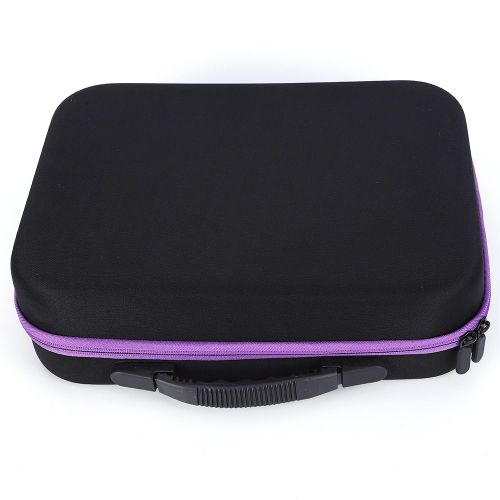 Connor Boite De Rangement Pour Batterie, Sac En Tissu, Fermeture Eclair, Etanche, 2 Poches En Filet, Porte-Eponge, Resistant Aux Chocs (Violet)