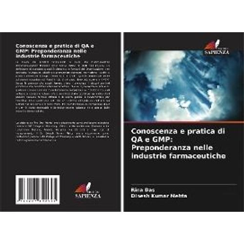 Conoscenza E Pratica Di Qa E Gmp: Preponderanza Nelle Industrie Farmaceutiche    Format Broch 