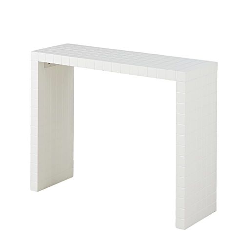 Console Avec Carreaux En Relief Blanc