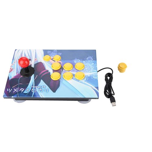 Console D'arcade Pc Jeux Informatiques Joystick A Bascule Usb Manette De Jeu De Combat (6 Boutons)