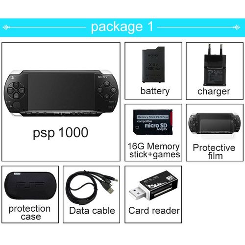 Console De Jeu D'arcade Psp Double, Originale Sony Psp 1000, Jeu Gba Portable, David