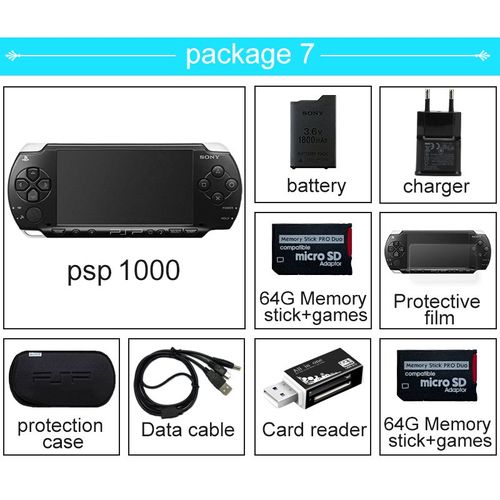 Console De Jeu D'arcade Psp Double, Originale Sony Psp 1000, Jeu Gba Portable, David