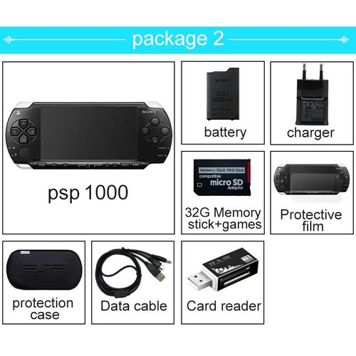 Console De Jeu D'arcade Psp Double, Originale Sony Psp 1000, Jeu Gba Portable, David