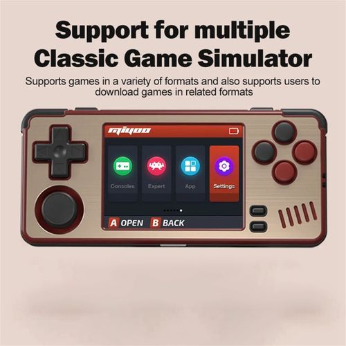 Console de jeu portable A30, cran IPS de 2,8 pouces, systme Linux, wi-fi 2,4 go, 128 go, rtro, noir et blanc