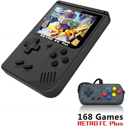 Console De Jeu Portable, Console De Jeu 3 Pouces 168 Jeux Console De Jeux Vido Rtro, Cadeau D'anniversaire Pour Enfants (Noir)