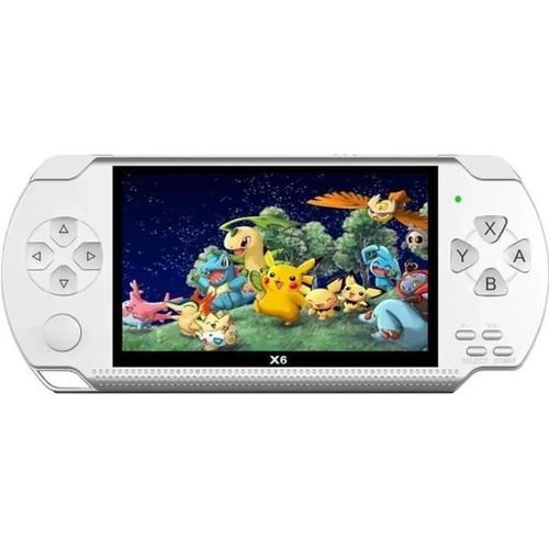 Console De Jeu Portable X6 - Psp - 8gb - cran 4,3 Pouces - Appareil Photo - E-Book - Blanc