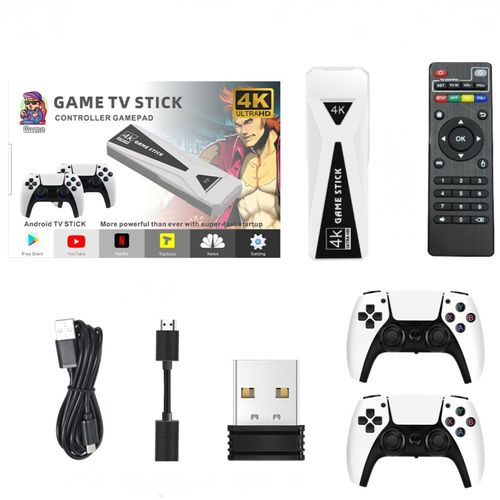 Console De Jeu Vido Gt68 Hd 64g, 4k 10000, Sans Fil, Android Tv, Console De Jeu Domestique, Prise En Charge De La Poigne Bluetooth