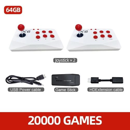 Console De Jeu Vido Irus Corn Arcade, Anciers De Jeu Tv 4k Avec Double Manette D'arcade, 41000 Jeux Pour Macloser, Sega, Ps1, Atari, Cadeau Pour Enfant-20000 - 2 Joysitck