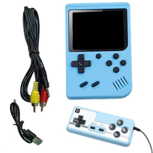 Console De Jeux Vido Portable 3,0 Pouces Couleur Rtro Portable Mini Lcd Enfants Couleur Lecteur De Jeu Intgr Dans 500 Jeux Bleu