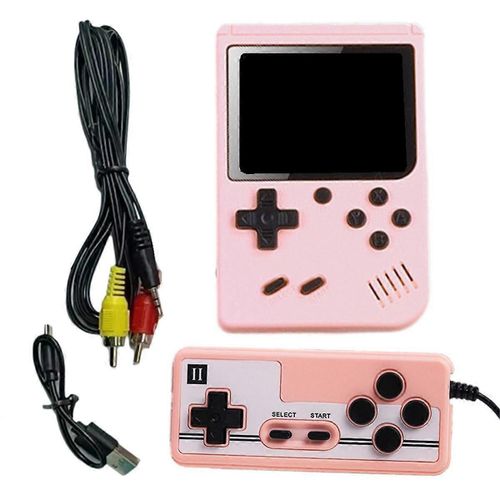 Console De Jeux Vido Portable 3,0 Pouces Couleur Rtro Portable Mini Lcd Enfants Couleur Lecteur De Jeu Intgr Dans 500 Jeux Rose
