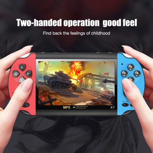 Console De Jeux Vido Portable Rtro X7 cran Hd De 4.3 Pouces Mmoire De 8 Go 3000 Jeux Classiques Lecteur Mp5 De Poche