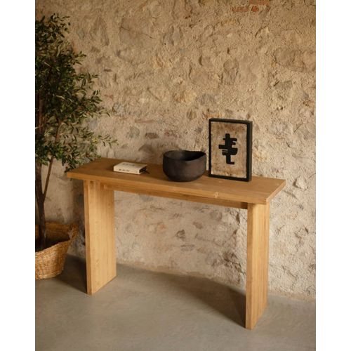 Console En Bois De Sapin Marron Clair 120x80cm