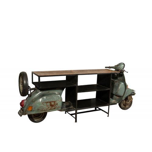 Console En Fer Et En Bois, Vespa Restructure En Console Pour L'ameublement De La Maison, L252xpr68xh108 Cm