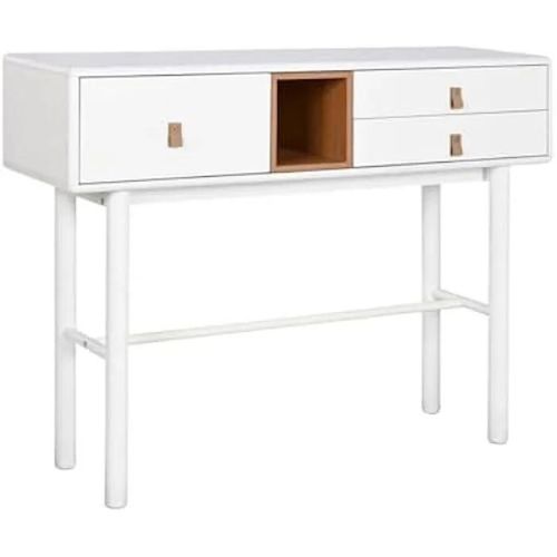 Console - Home Esprit - Jaune Blanc - Mdf - 126 X 25,5 X 42,5 Cm - Meuble D'entre