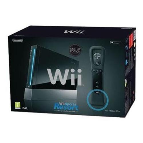Nintendo Wii Noire Limited Edition Sports Resort Pak Avec Wii Motionplus