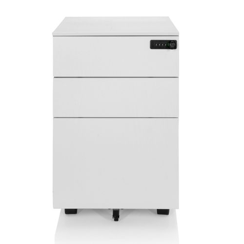 Conteneur Roulant Color Os I Acier Blanc Avec Serrure  Combinaison Hjh Office