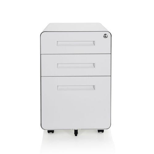Conteneur Roulant Color Plus I Acier Blanc Hjh Office