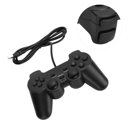 ContrôLeur De Jeu Filaire PoignéE De Jeu RéTro Manette De Jeu Usb Avec CâBle De 5 Pieds Pour Ordinateur Portable Pc Noir