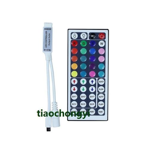 Contrleur de bande LED avec variateur  distance IR,RVB,bote de contrle,1  2,DC12V,44 prdire,3528,5050 - Type 44key mini controlle