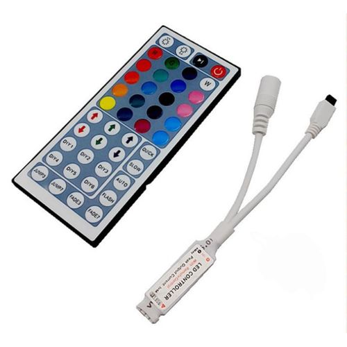 Contrleur de bande lumineuse LED RVB IR,variateur  distance IR,24/44,3528,5050,1  2,DC 12V - Type 44key mini controll