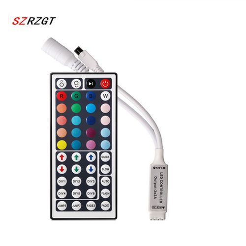 Contrleur de bandes lumineuses LED,variateur  distance IR,RVB,1  2,44 prdire,DC 12V,3528,5050 - Type 44key mini controlle #A