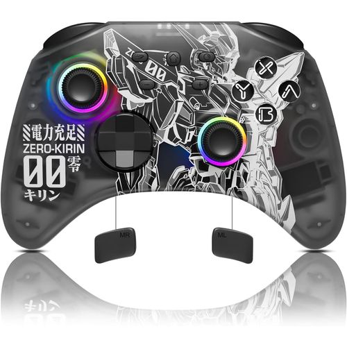 Contrleur Sans Fil Pour Nintendo Switch Avec Optiques Rgb, Design Mecha Cool, Compatible Avec Les Modles Switch /Oled/Lite Et Dot D'une Prise Casque