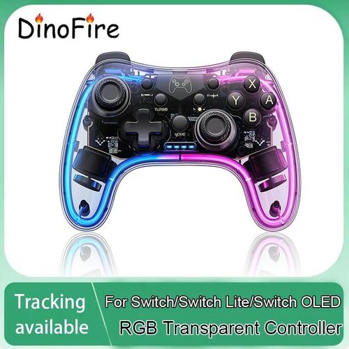 Contrleur Sans Fil Rgb Pour Nintendo Switch Android/Ios/Windows Pc Manette De Jeu Colore Filaire Pour Nintendo Switch/Lite/Oled White