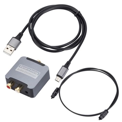 Convertisseur audio coaxial  fibre optique numrique TV SPDIF vers 3,5 mm Lotus Audio Dcodage numrique vers analogique