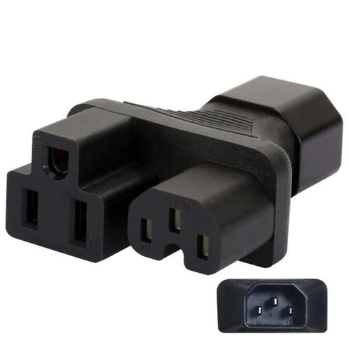 Convertisseur dalimentation  connecteur 3 broches IEC320-C14 vers IEC320-C15 + Nema 5-15R