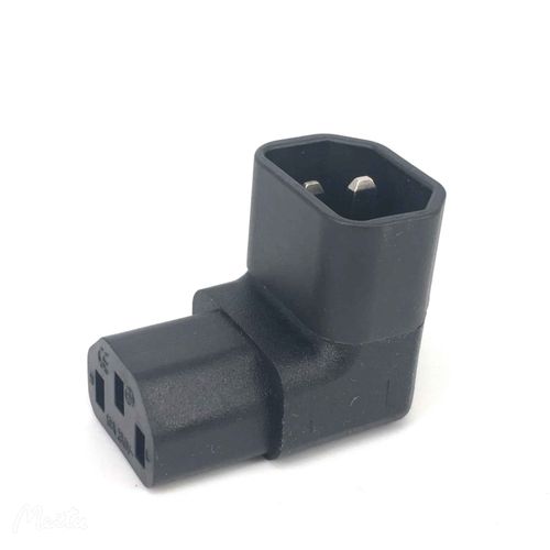 Convertisseur De Prise Ca 10a 250v Iec 320 C13  C14,Prise Adaptateur D'alimentation D'angle Haut/Bas C14  C13,3 Broches Femelle  Mle - Type Up Angle