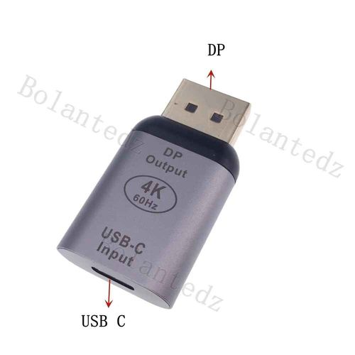 Convertisseur de prise USB C pour Macbook Pro Chromebook Pixel Samsung S10 USB Type C femelle vers HDMI,adaptateur DP mle 4K 60Hz - Type USB C to DP