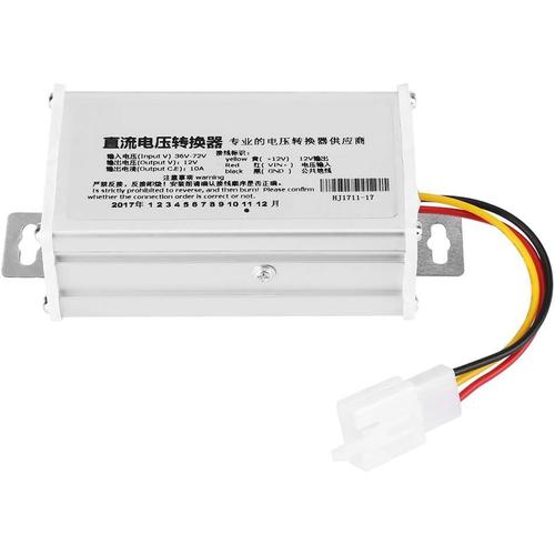 Convertisseur de Tension DC, Adaptateur Transformateur 36V - 72V  12V 10A 120W Convertisseur de Rduction Tension pour Vhicule lectrique Golf Cart Club Car Scooter