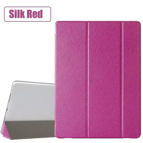 Convient Pour Apple Ipad Air 1 2 3 4 5 9.7 Gnration 10.2 10.5 Pouces Housse De Tablette  Rabat En Cuir Support Magntique Intelligent Coque Funda Ipad Pro 9.7 2016 Soie Rouge
