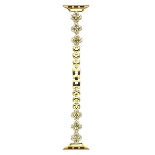 Convient Pour Iwatch8 Niche De Luxe Lgre Apple Watch S9syc Bracelet Simple De Style Petit Parfum Swarovski Haoshi  Quatre Feuilles-Trfle  Quatre Feuilles - Pierre Dore - Auto-Test : 20 Mm