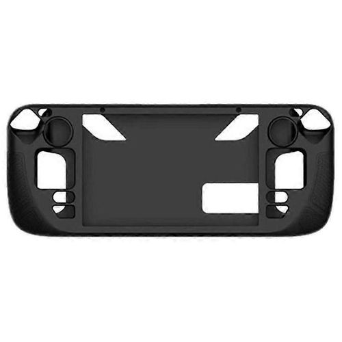 Convient Pour Le Botier En Silicone De Console De Jeu Steamdeck Oled, tui De Protection En Silicone Tout Compris Portable Avec Support, Noir