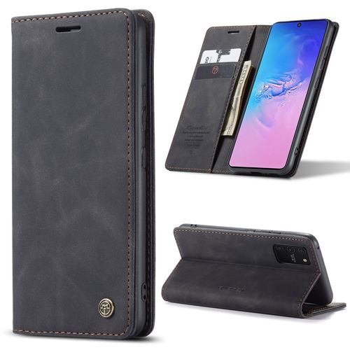 Convient Pour Samsung Note10-Caf Ancien tui De Tlphone Portable  Boucle Magntique Rtro Avec Trois Emplacements Pour Cartes + Porte-Billets Et Ensemble Dramatique