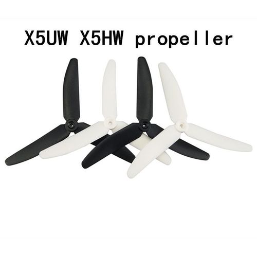 Convient Pour Sima X5uw X5uc X5hw X5hc Mise A Niveau De L'hlicoptere Tlcommand Hlice A Trois Pales Noir Et Blanc