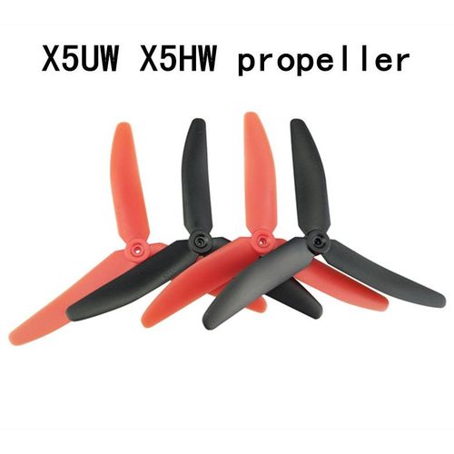 Convient Pour Sima X5uw X5uc X5hw X5hc Mise A Niveau De L'hlicoptere Tlcommand Hlice A Trois Pales Noir Rouge