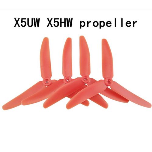 Convient Pour Sima X5uw X5uc X5hw X5hc Mise A Niveau De L'hlicoptere Tlcommand Hlice A Trois Pales Rouge