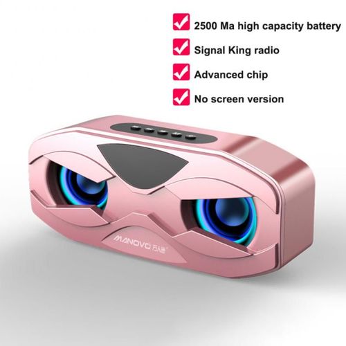 Cool Robot Design Haut-parleur Bluetooth LED Rhythm Flash Haut-parleur sans fil Radio FM Rveil Prise en charge de la carte TF Subwoofer 2500 mAh, 4