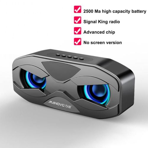 Cool Robot Design Haut-parleur Bluetooth LED Rhythm Flash Haut-parleur sans fil Radio FM Rveil Prise en charge de la carte TF Subwoofer 2500 mAh, 5