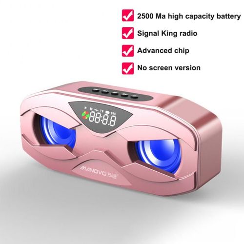 Cool Robot Design Haut-parleur Bluetooth LED Rhythm Flash Haut-parleur sans fil Radio FM Rveil Support de carte TF Subwoofer 2500mah,1