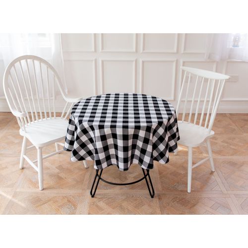 Support De Grille De Table Rond Ajusté En Plastique Et Vinyle, Bord élastique, Protecteur De Table étanche Pour Salle à Manger, Couverture Bleue