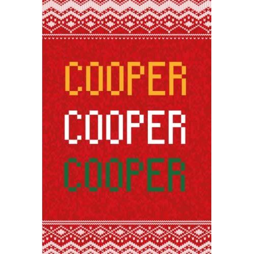 Cooper: Personalized Writing Journal For Men Christmas Themed, Multi Colored (Custom Name Journal, Blank Journal, Write In Notebook, Knitted Pattern) Of Size 6x9 100 Pages For Cooper   de Publishing By Lucas, Name Personalized  Format Broch 