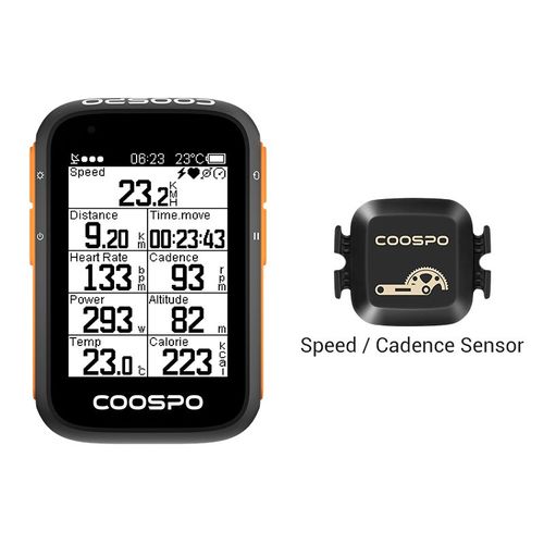 Coospo Bc200 Ordinateur De Vlo Sans Fil Gps Compteur De Vitesse De Vlo Compteur Kilomtrique 2,6 Pouces Bluetooth5.0 Ant + App Sync Slope Altitude - Type Package B