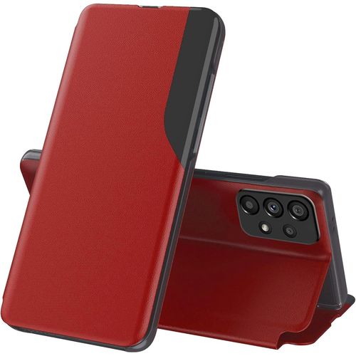 Coque A52s 5g Coque Pour Samsung A52s 5g Cuir Magnetique Clear View tui  Rabat tui Coque Galaxy A52 Housse 360 Antichoc Anti-Rayure Flip Folio Stand Support Coque Pour Samsung Galaxy A52 Rouge