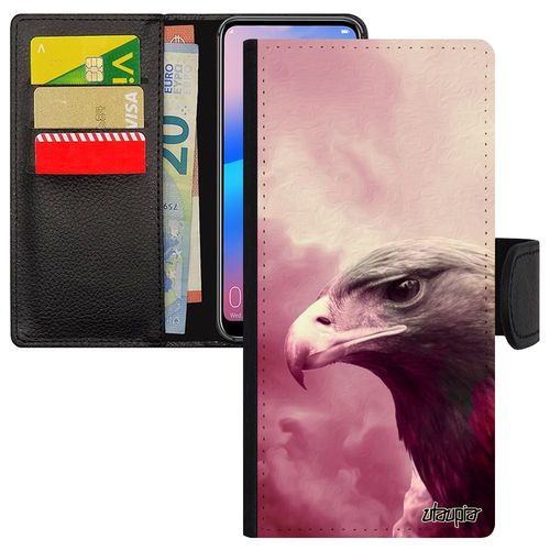 Coque Aigle Pour A52s Cuir  Clapet Oiseau Nuage Rose Antichoc Rapace Design Caoutchouc Royal Noir Rigide Animal Ciel Samsung Galaxy