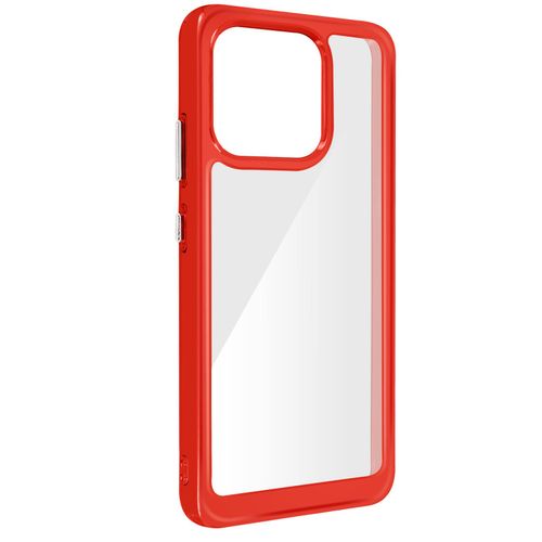 Coque Antichoc Pour Xiaomi Redmi 12c Dos Rigide Bloc Camra Surlev Rouge