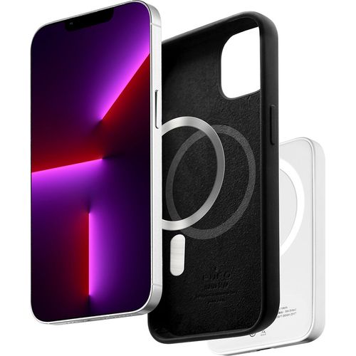 Coque Apple Iphone 12 / 12 Pro Silicone Icon Magsafe Noir Puro